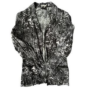 Scotch & Soda Maison Scotch Abstract Marble Open Lapel Blazer Jacket